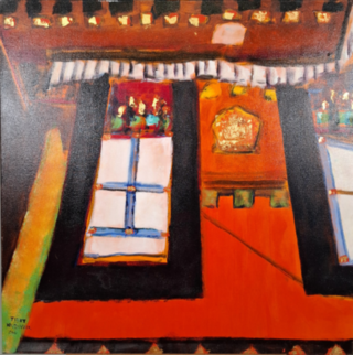 Acryl schilderij, Maya Wildevuur, Tibet, 2001